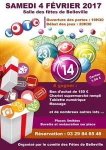 Loto du Comité des fêtes de Belleville