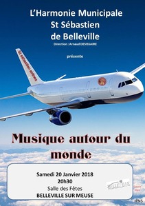 Concert Harmonie Municipale samedi 20 janvier 2018 à 20 h 30